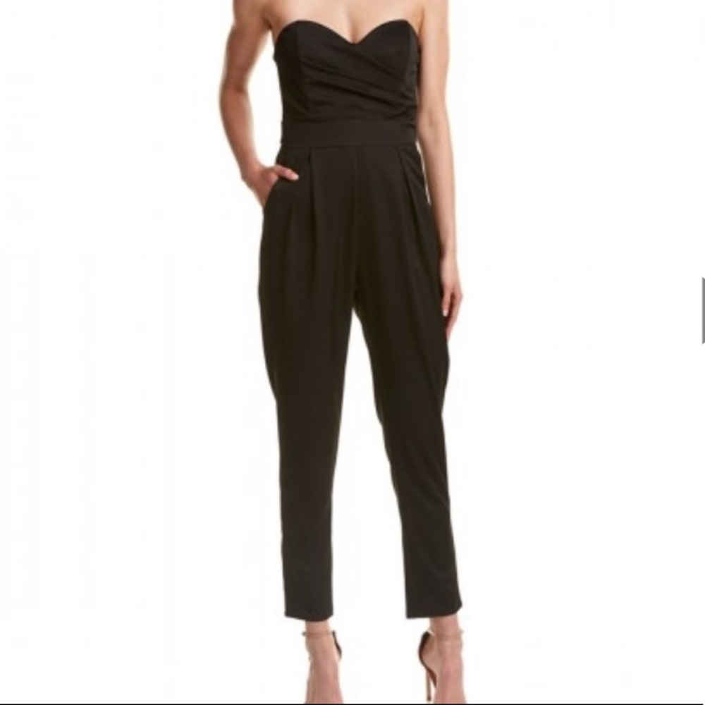 Alythea Black Strapless Jumpsuit - worn once